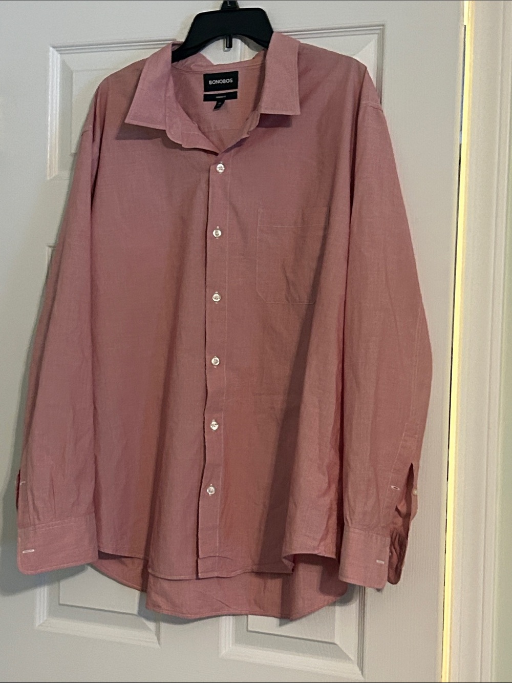 Bonobos Men's Rose Pink Long-Sleeve Button Shirt